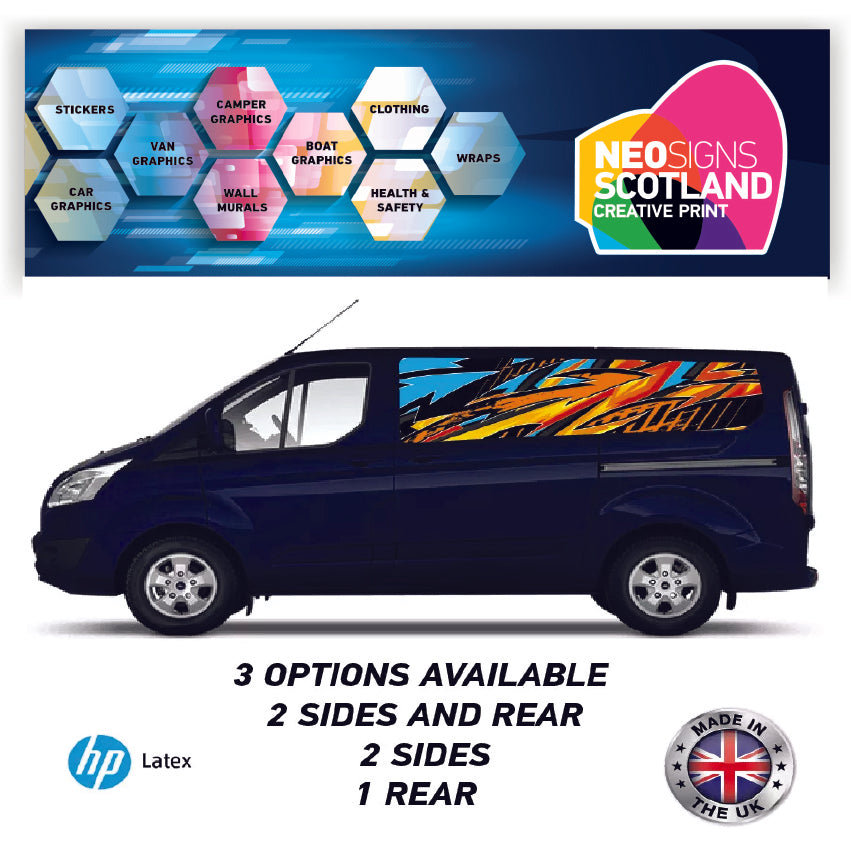 SWBFC06 Vibrant Pattern Swb Van Panel Wrap Kit