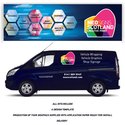 VAN07 Swb Van Graphics Kit Sign Writing Vehicle lettering Livery signs Logo and Text