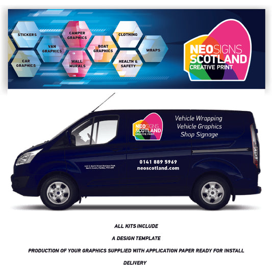 VAN07 Swb Van Graphics Kit Sign Writing Vehicle lettering Livery signs Logo and Text
