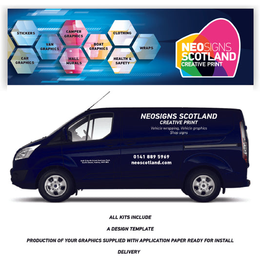 VAN02 Swb Van Graphics Kit Sign Writing Vehicle lettering Livery signs Text only