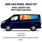 VAN12 Swb Van Panel Wrap Kit Sign Writing Vehicle lettering Livery signs