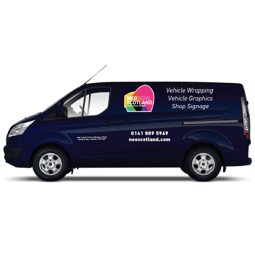 VAN07 Swb Van Graphics Kit Sign Writing Vehicle lettering Livery signs Logo and Text