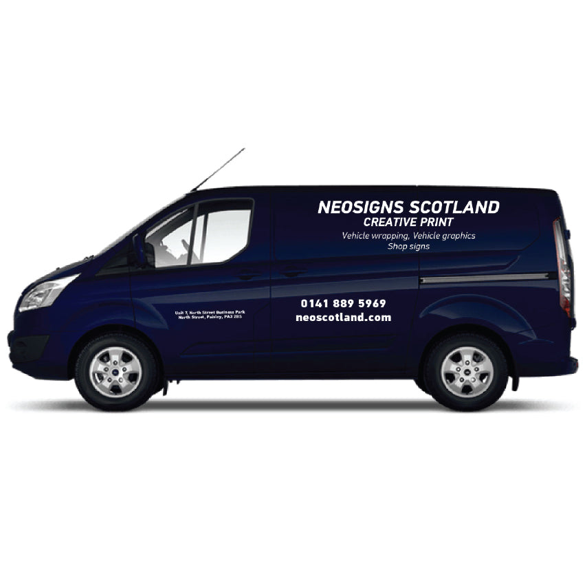 VAN02 Swb Van Graphics Kit Sign Writing Vehicle lettering Livery signs Text only