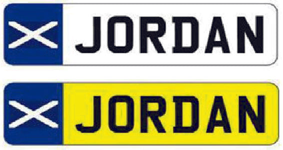 RIDE01 Kids Personalised Number Plates Front And Back