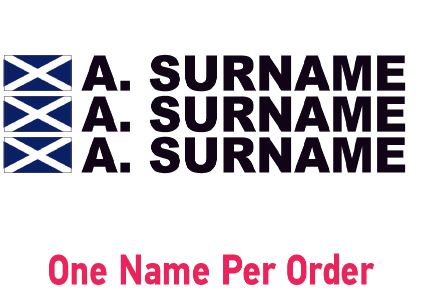 NEO01200 Driver Name Stickers