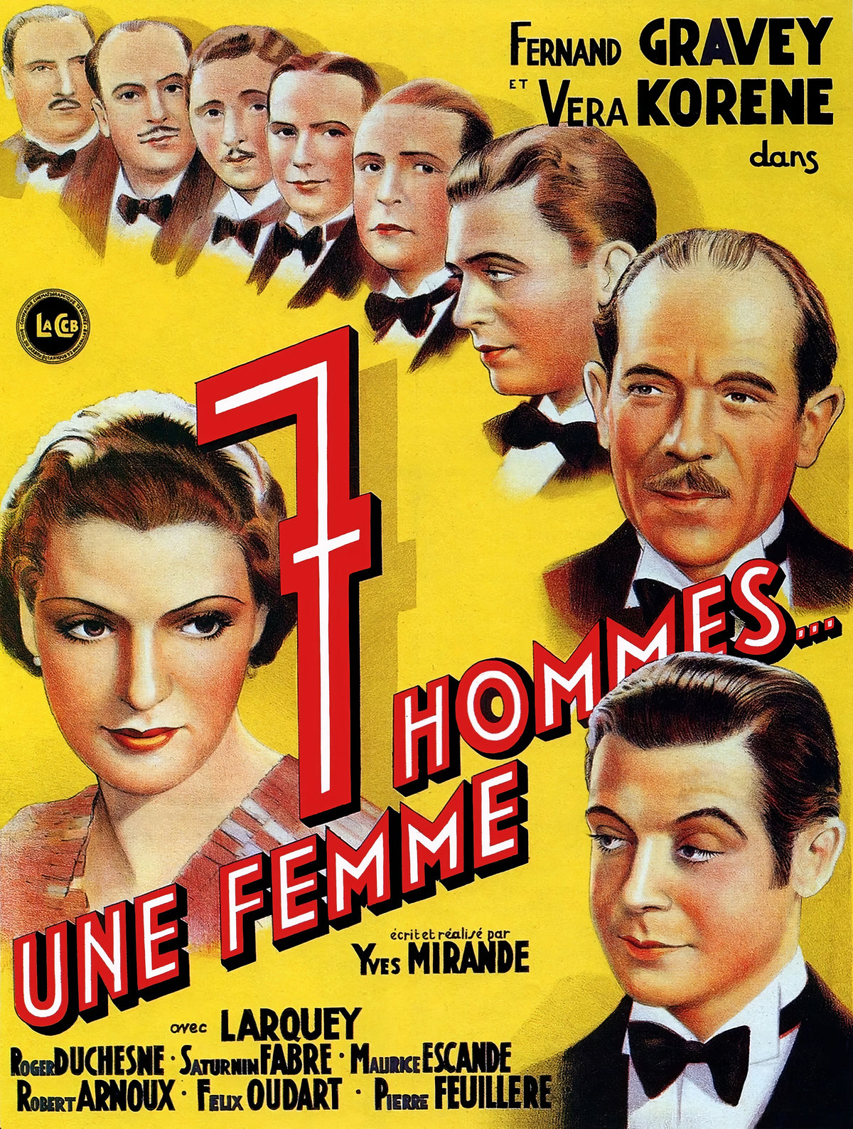 Seven Men, One Woman (1936) Film/Movie Premium Waterproof & Tear Resistant Posters