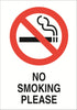 No Smoking A5 Sticker (x2 148mm x 219mm) Health And Safety Warning Sticker Latex Printed SMOK002-41