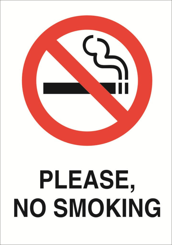 No Smoking A5 Sticker (x2 148mm x 219mm) Health And Safety Warning Sticker Latex Printed SMOK002-41