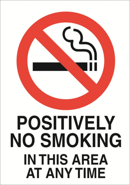 No Smoking A5 Sticker (x2 148mm x 219mm) Health And Safety Warning Sticker Latex Printed SMOK002-41