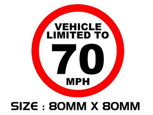 SPEED01-07 Vehicle Limited Sticker x2 Printed Vinyl Label Cab Minibus Shop