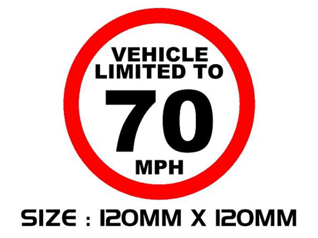 SPEED01-07 Vehicle Limited Sticker x2 Printed Vinyl Label Cab Minibus Shop