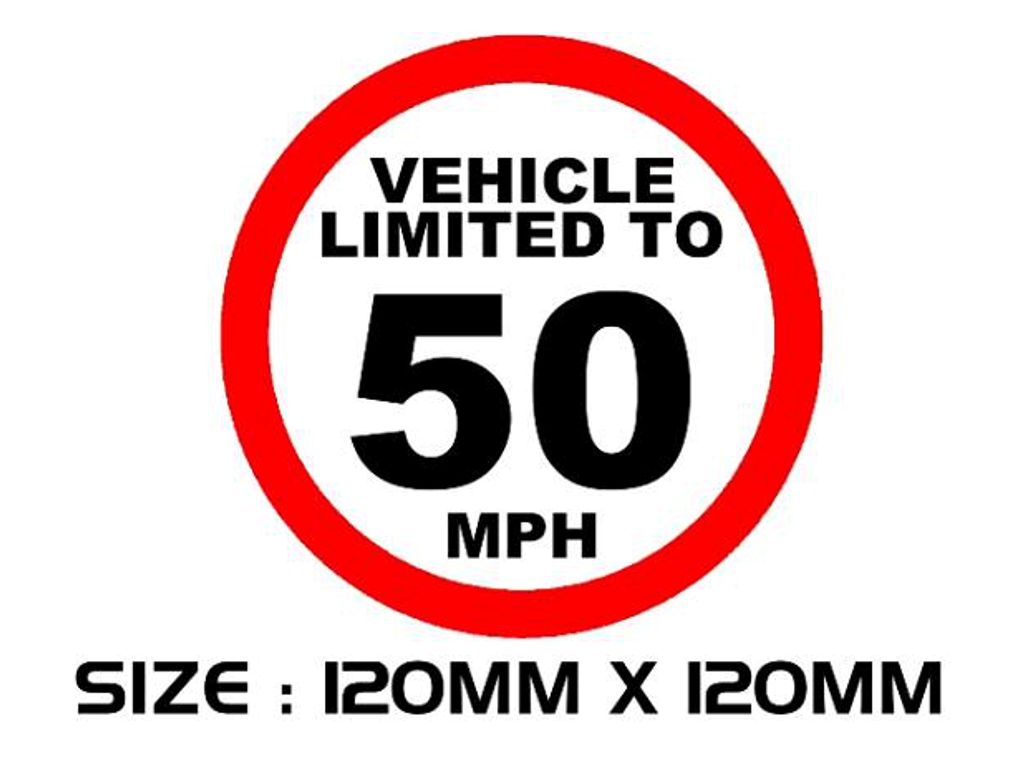 SPEED01-07 Vehicle Limited Sticker x2 Printed Vinyl Label Cab Minibus Shop
