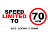 SPEED01-07 Vehicle Limited Sticker x2 Printed Vinyl Label Cab Minibus Shop