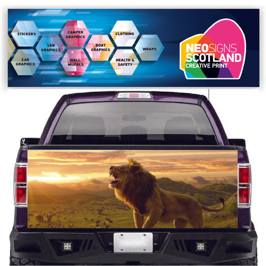 TAIL001 Lion Tailgate Pick up truck wrap