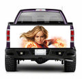 TAIL002 Captain Marvel Super Hero Tailgate Truck Wrap Printed Vinyl Graphic Pick Up Tailgate Decal