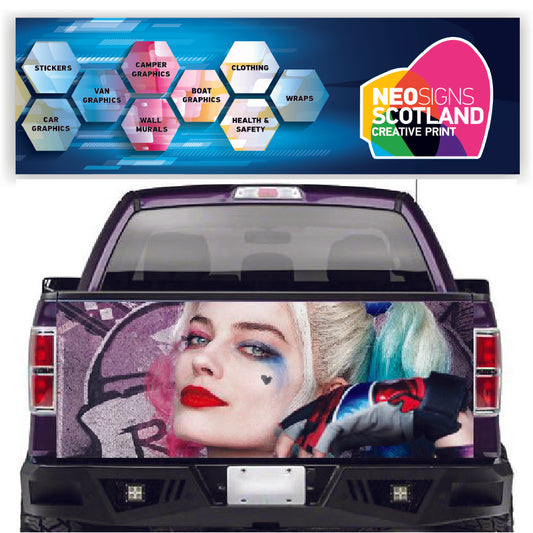TAIL003 Harley Quinn Tailgate Pick up truck wrap