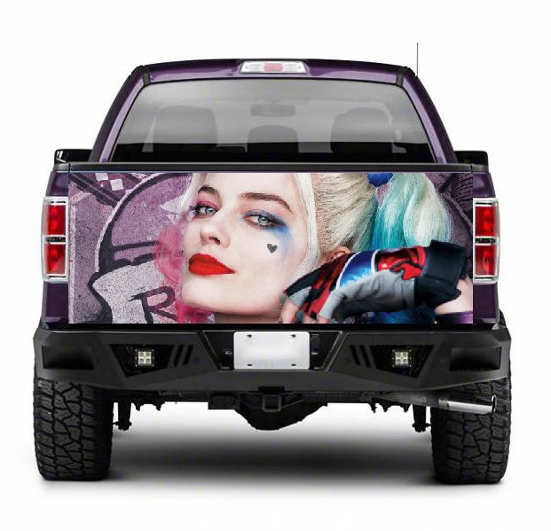 TAIL003 Harley Quinn Tailgate Truck Wrap Printed Vinyl Graphic Pick Up Tailgate Decal
