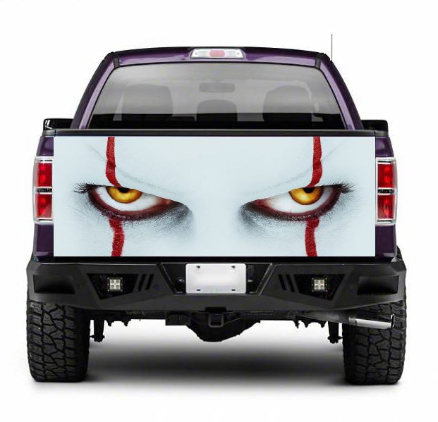 TAIL005 Penny Wise Eyes Tailgate Truck Wrap Printed Vinyl Graphic Pick Up Tailgate Decal