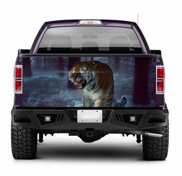 TAIL006 Tiger Tailgate Truck Wrap Printed Vinyl Graphic Pick Up Tailgate Decal