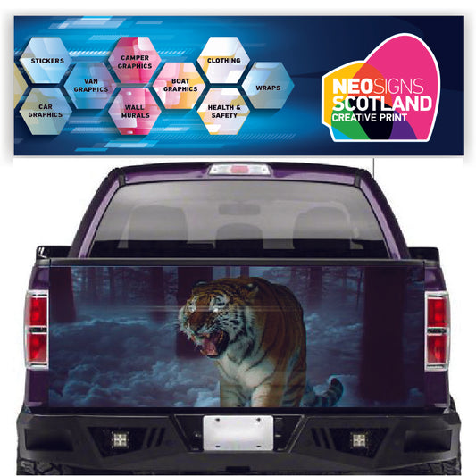 TAIL006 Tiger Tailgate Pick up truck wrap