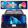 TAIL007 White Wolf Tailgate Pick up truck wrap