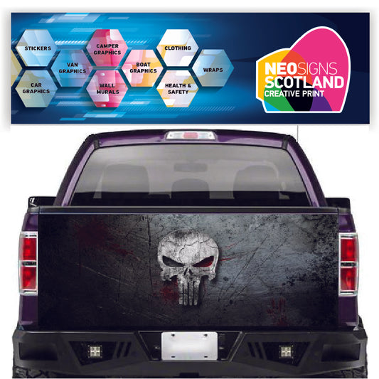 TAIL011 Punisher Tailgate Pick up truck wrap