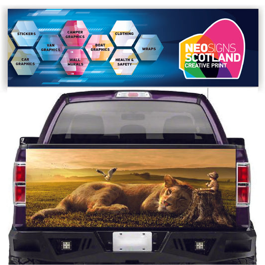 TAIL013 Lion Tailgate Pick up truck wrap