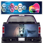TAIL015 White Horse Tailgate Pick up truck wrap