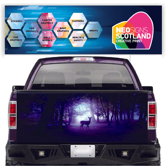 TAIL017 Deer Forest Tailgate Pick up truck wrap