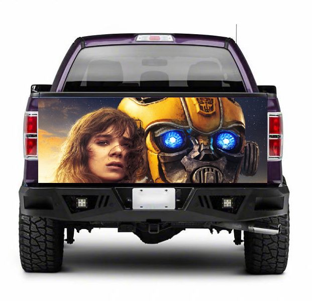 TAIL018 Transformer Bumble Bee Tailgate Truck Wrap Printed Vinyl Graphic Pick Up Tailgate Decal