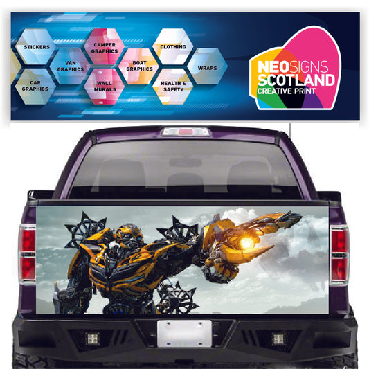 TAIL022 Transformer Tailgate Pick up truck wrap