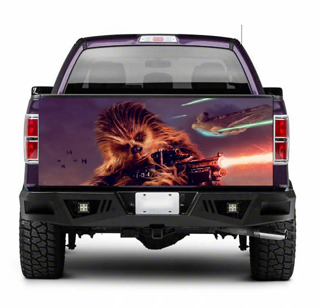 TAIL023 Chewbacca Tailgate Truck Wrap Printed Vinyl Graphic Pick Up Tailgate Decal