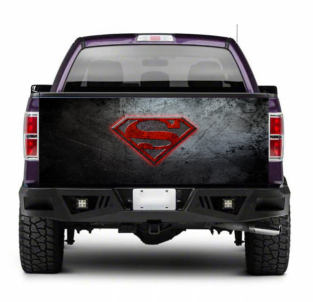 TAIL029 Superman Logo Tailgate Truck Wrap Printed Vinyl Graphic Pick Up Tailgate Decal