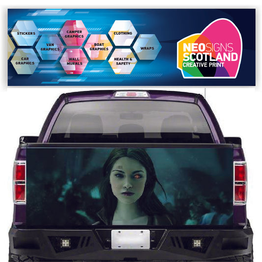TAIL034 Cyborg Tailgate Pick up truck wrap