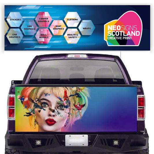 TAIL036 Harley Quinn Tailgate Pick up truck wrap