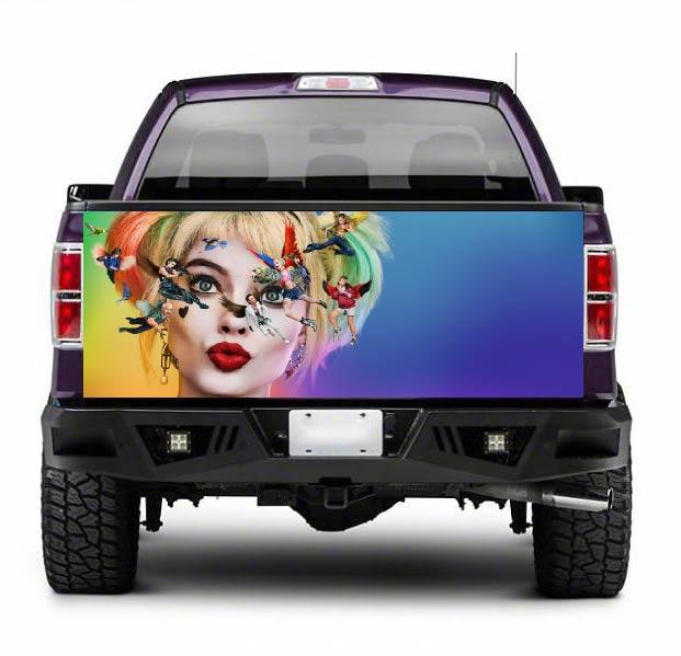 TAIL036 Harley Quinn Tailgate Truck Wrap Printed Vinyl Graphic Pick Up Tailgate Decal