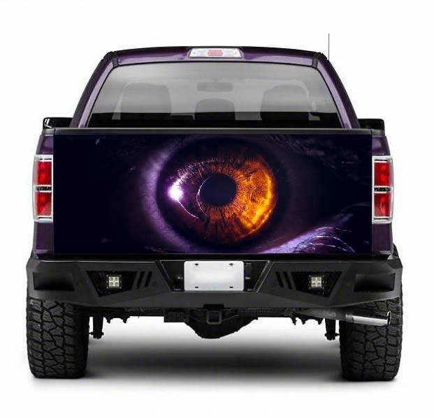 TAIL039 Scary Eye Tailgate Truck Wrap Printed Vinyl Graphic Pick Up Tailgate Decal