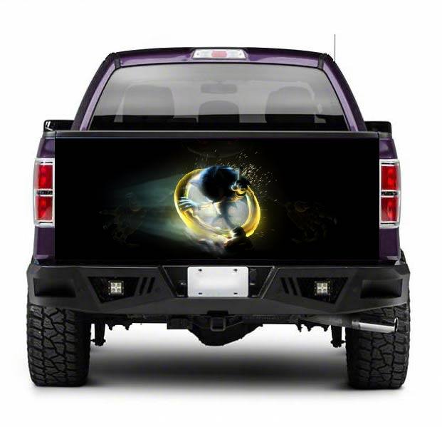 TAIL042 Sonic Ring Tailgate Truck Wrap Printed Vinyl Graphic Pick Up Tailgate Decal