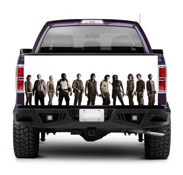 TAIL046 Walking Dead Zombies Tailgate Truck Wrap Printed Vinyl Graphic Pick Up Tailgate Decal