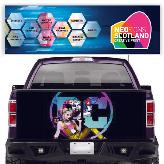 TAIL049 Harley Quinn Tailgate Pick up truck wrap