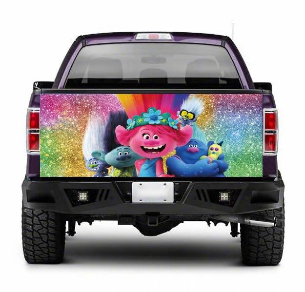 TAIL051 Trolls Tailgate Truck Wrap Printed Vinyl Graphic Pick Up Tailgate Decal