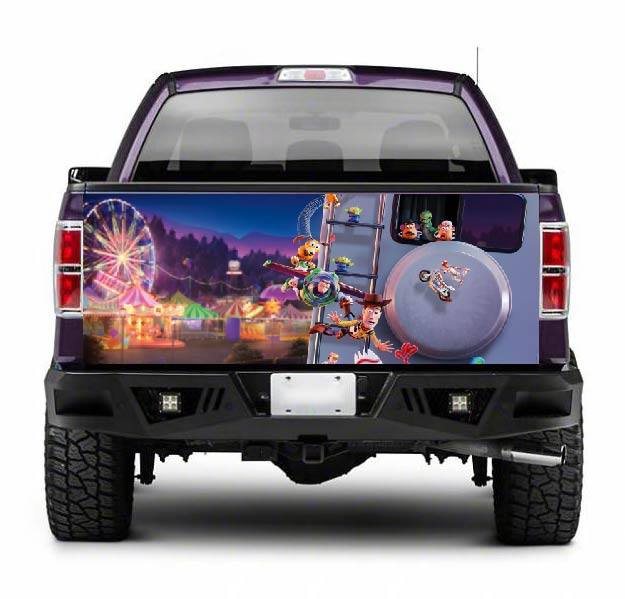 TAIL053 Toy Story Characters Tailgate Truck Wrap Printed Vinyl Graphic Pick Up Tailgate Decal
