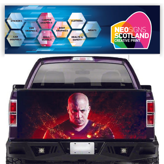 TAIL054 Vin Diesel Tailgate Pick up truck wrap