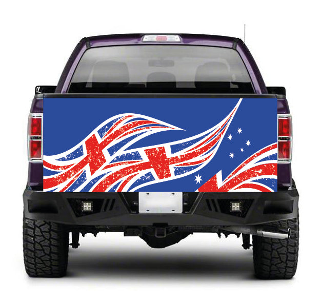 TAIL056 United Kingdom Flag Tailgate Truck Wrap Printed Vinyl Graphic Pick Up Tailgate Decal