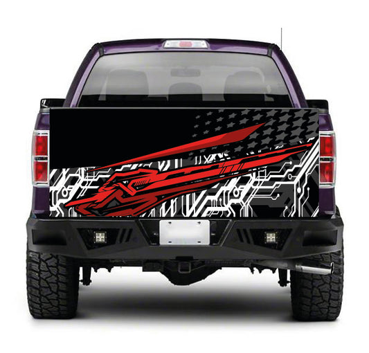 TAIL058 Pattern Tailgate Pick up truck wrap