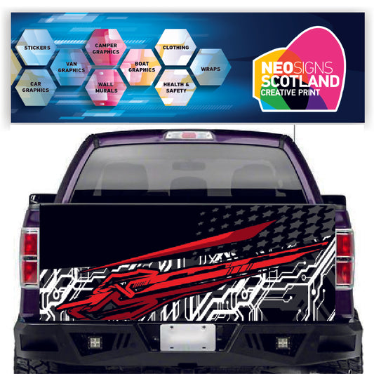 TAIL058 Pattern Tailgate Pick up truck wrap