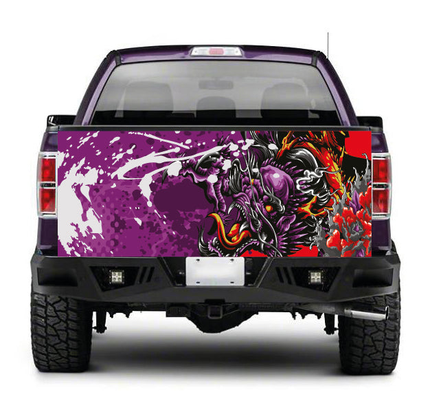 TAIL059 Dragon Tailgate Truck Wrap Printed Vinyl Graphic Pick Up Tailgate Decal