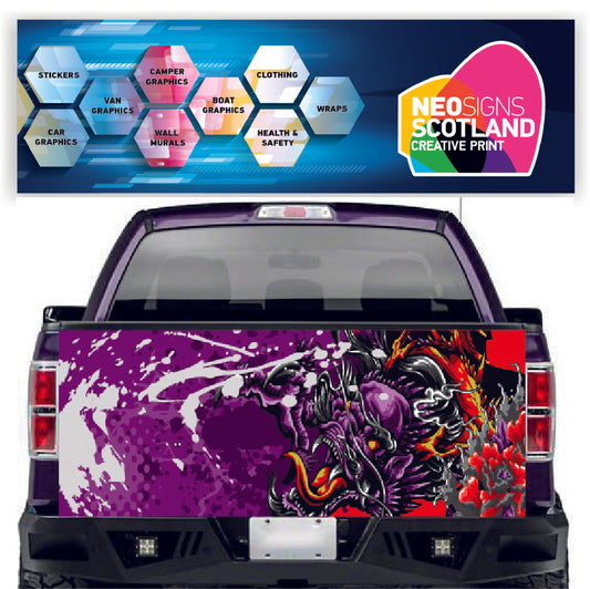 TAIL059 Dragon Tailgate Pick up truck wrap