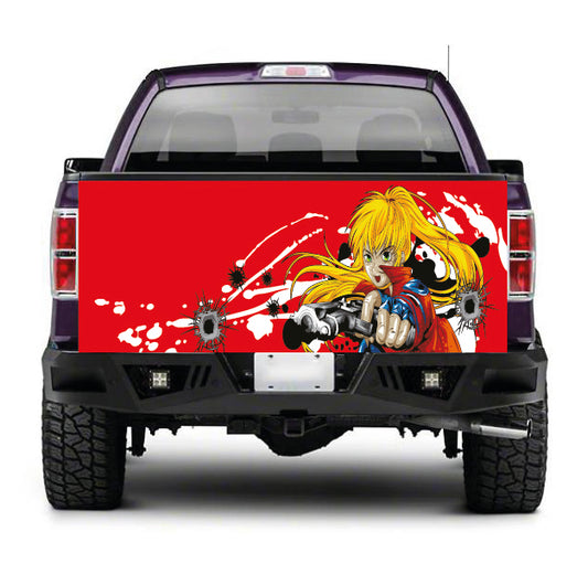 TAIL064 Anime Fighter Tailgate Pick up truck wrap