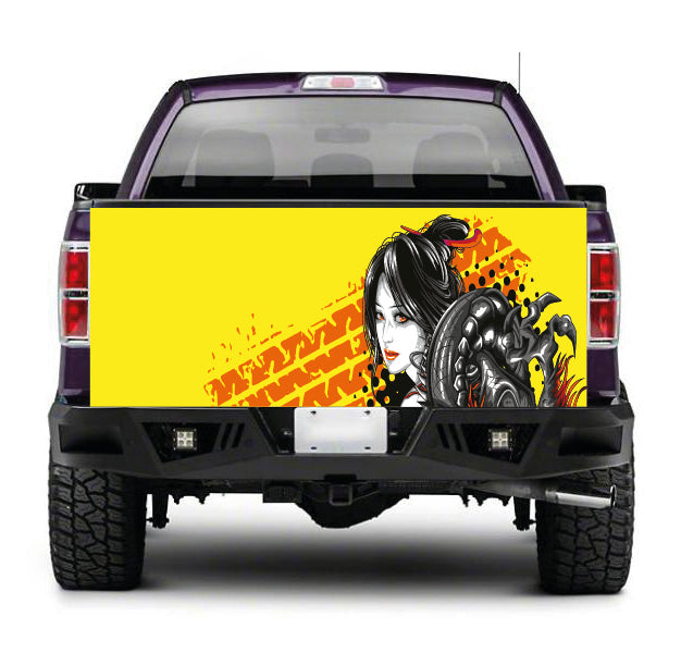 TAIL066 Japanese Anime Tailgate Truck Wrap Printed Vinyl Graphic Pick Up Tailgate Decal